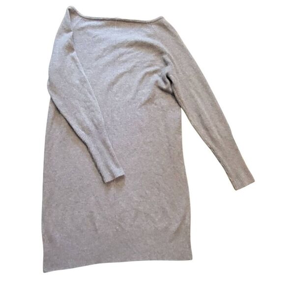 Athleta Tunic Dress Women's Small Taupe Cashmere V Neck Mini Cozy Warm - Picture 2 of 4